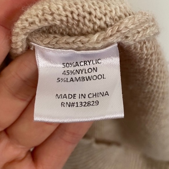 Tularosa Dreamin Off The Shoulder Mini Sweater Dress Tan Size Small - Picture 6 of 8